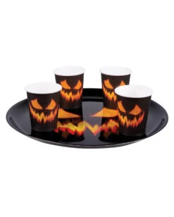 Horror Kürbis Tablett -Halloween Deko Verkäufe creepy pumpkin tablett halloween jackolantern plastic tray halloween deko und geschirr 51381 2