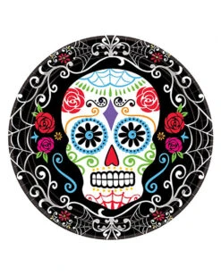 Sugar Skull Pappteller 10 St.
