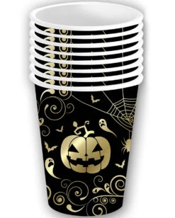 Extravagante Halloween Kürbis Pappbecher 6 St. 7 Extravagante Halloween Kürbis Pappbecher 6 St. -Halloween Deko Verkäufe edle halloween kuerbis pappbecher noble halloween pumpkin paper cups elegante halloween tischdeko 53229 3