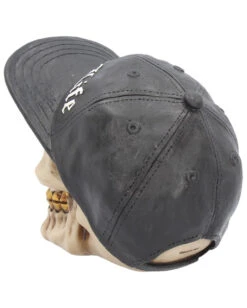 Gangster Totenschädel "Thug Life" 15,8cm -Halloween Deko Verkäufe gangster totenkopf gangster totenschaedel gangster skull skull with gold teeth 53388 04