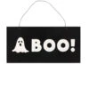 Weißer Geist & BOO Hängeschild -Halloween Deko Verkäufe geist und boo schriftzug halloween haengeschild boo ghost halloween hanging sign halloween deko 51659 01
