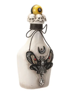 Giftflasche Mit Totenkopf Motte & Auge 25cm -Halloween Deko Verkäufe giftflasche mit totenkopf schwaermer und augapfel poision bottle with skull moth and eyeball 54747 04