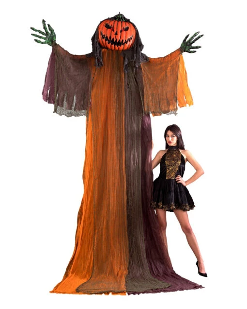 Gigantische Kürbis Hängedeko Mit LED 360cm -Halloween Deko Verkäufe gigantische kuerbis haengedekoration mit licht 360cm riesige halloween dekoration 38232