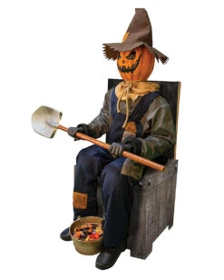 Schaurige Kürbis Vogelscheuche Halloween Animatronic 7 Schaurige Kürbis Vogelscheuche Halloween Animatronic -Halloween Deko Verkäufe grinsende kuerbis vogelscheuche halloween animatronic jack pumpkin halloween animatronic halloween und horror deko und animatronics 50974 4