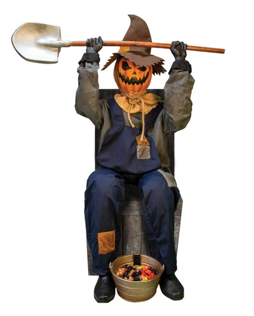Schaurige Kürbis Vogelscheuche Halloween Animatronic -Halloween Deko Verkäufe grinsende kuerbis vogelscheuche halloween animatronic jack pumpkin halloween animatronic halloween und horror deko und animatronics 50974
