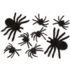 Deko Taranteln Schwarz 8 St. -Halloween Deko Verkäufe haarige spinnen schwarz 8 stueck fuzzy spider family black 8 pieces halloween ungeziefer 52657