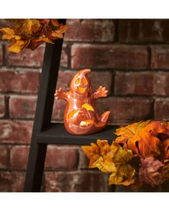 LED Laterne Halloween Geist 14cm -Halloween Deko Verkäufe halloween geist led laterne halloween ghost led lamp halloween deko fuer kinder 53599 2