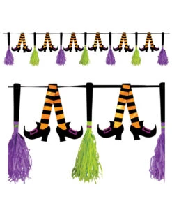 Halloween Girlande Mit Hexenmotiv 300 Cm