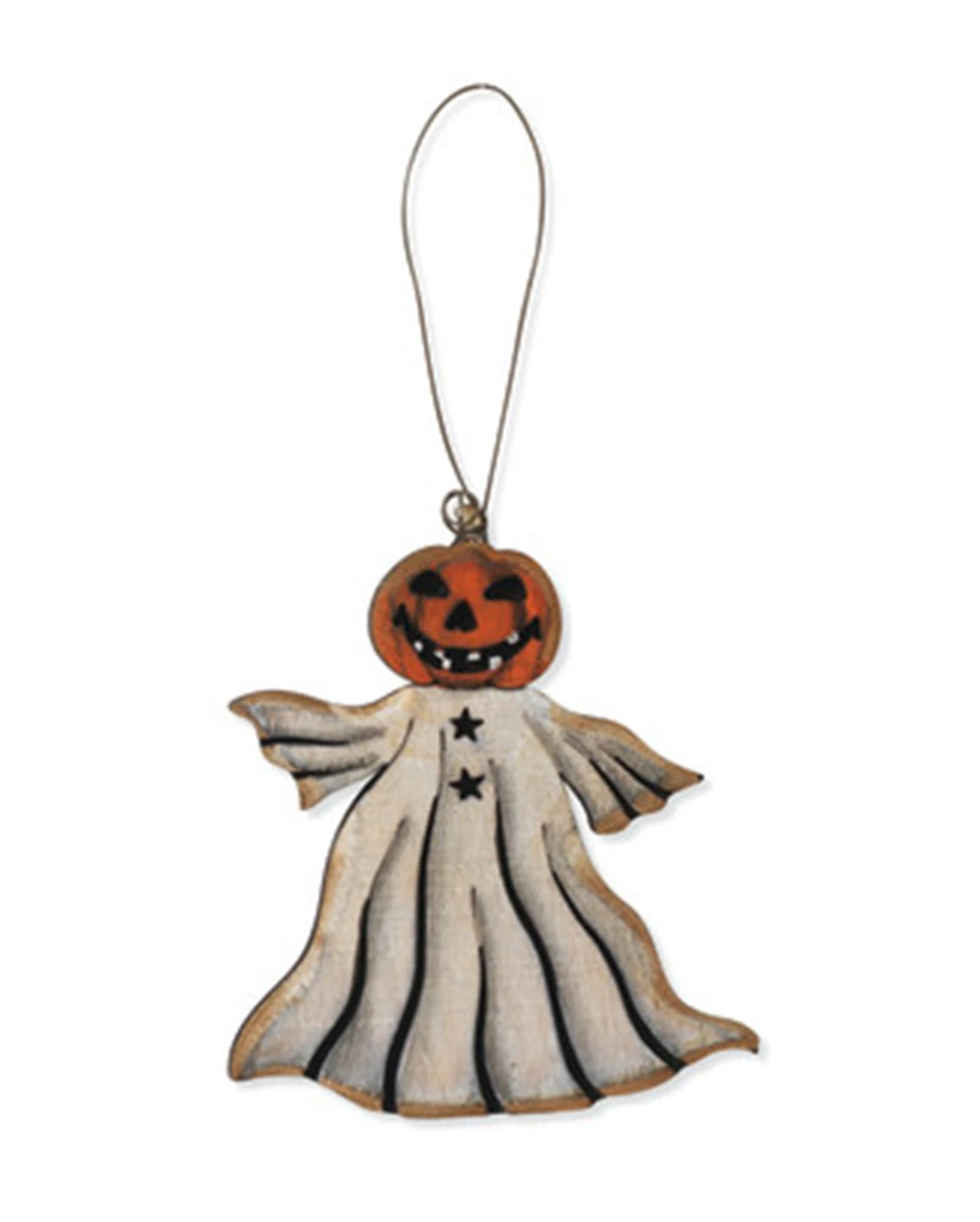 Holz Ornament Halloween Kürbisgeist 8cm 3 Holz Ornament Halloween Kürbisgeist 8cm
