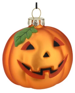 Halloween Jack O'Lantern Glas Christbaumkugel Ø7,6cm -Halloween Deko Verkäufe halloween kuerbis glas weihnachtskugel halloween und horror weihnachtsdeko jack o lantern pumpkin hanging ornament 54760 3