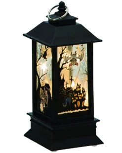 Halloween Laterne Mit Hexenhaus Motiv