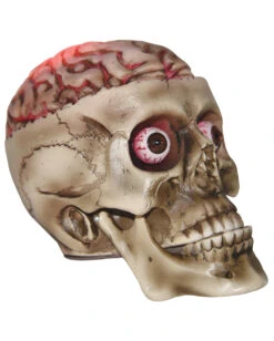 Halloween Totenschädel Mit Blutigem LED Gehirn 19cm -Halloween Deko Verkäufe halloween totenkopf mit blutigem led gehirn halloween skull with bloddy led brain halloween deko 53917 02