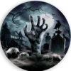 Halloween Pappteller Zombie Friedhof 6 St. -Halloween Deko Verkäufe halloween zombie friedhof pappteller halloween zombie graveyard paper plate halloween friedhof dekoration 53189