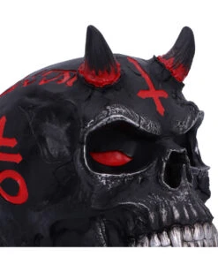 Infernal Teufels Totenschädel 20cm -Halloween Deko Verkäufe infernal teufels totenkopf infernal teufels totenschaedel infernal devil skull gothic deko 54566 06
