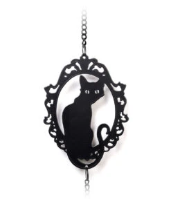 Katzen Silhouette Metall Windspiel Hängedeko 6 Katzen Silhouette Metall Windspiel Hängedeko -Halloween Deko Verkäufe katzen silhouette windspiel und haengedeko gothic und halloween wohnungsdeko alchemy england feline wind chime 52747 2