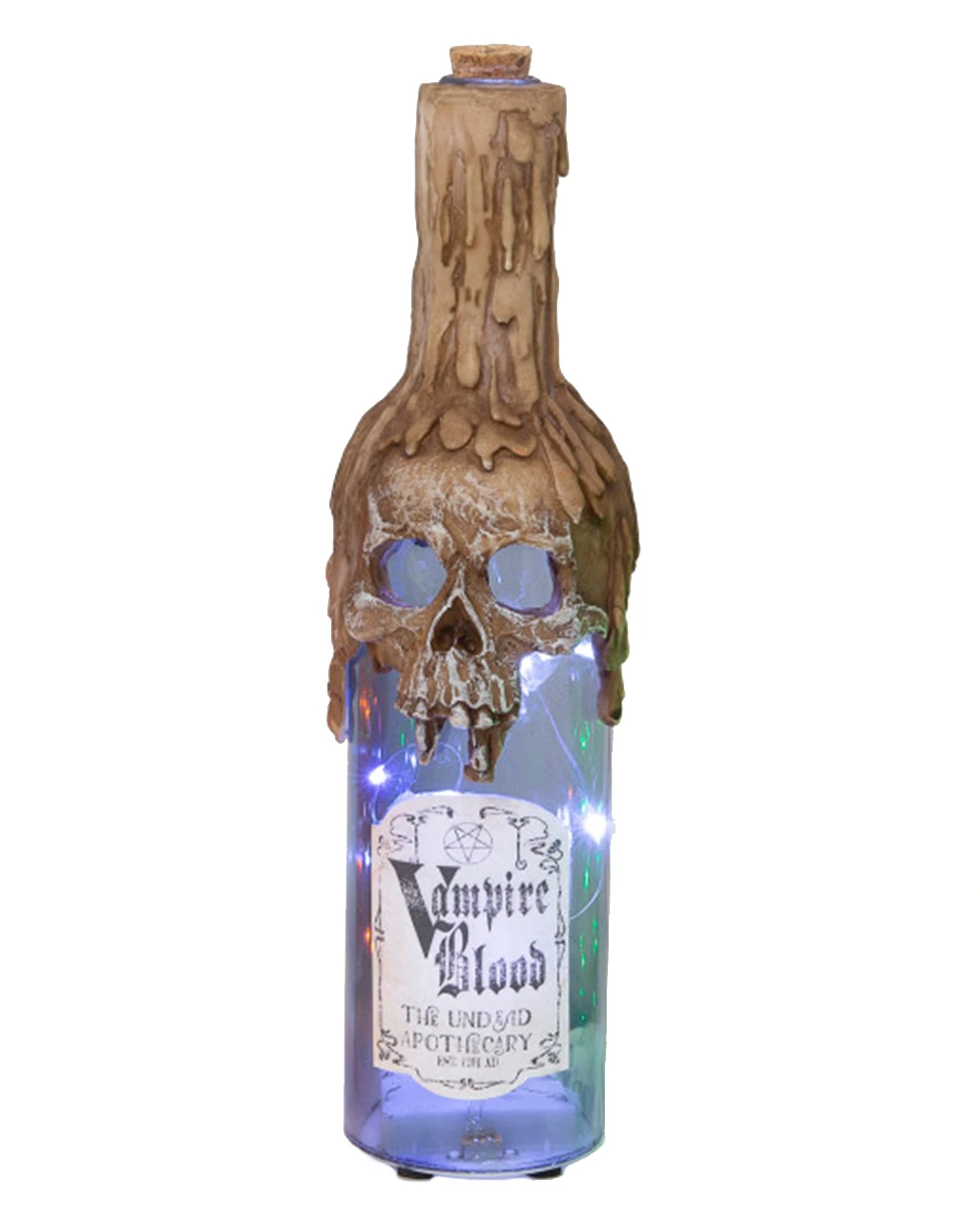 Leuchtende Glas Giftflasche Vampirblut 30cm 3 Leuchtende Glas Giftflasche Vampirblut 30cm