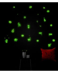 Leuchtende "Kürbisse & Katzen" Halloween Sticker -Halloween Deko Verkäufe leuchtende halloween sticker kuerbisse und katzen glow in the dark halloween sticker pumpkin and cats 51727 03