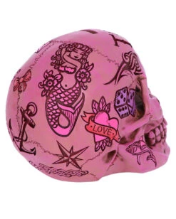 Pinke Tattoo Fund Totenschädel Spardose -Halloween Deko Verkäufe pinke tattoo fund totenkopf spardose pinke tattoo fund money box totenschaedel geschenkartikel 54552 04
