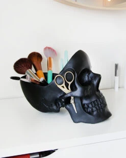 Schwarze Totenschädel Schale 27cm -Halloween Deko Verkäufe schwarze totenkopf schale schwarze totenschaedel schale black skull trinket dish 53491 03