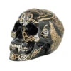 Schwarzer Kelten Totenschädel Mit Goldenen Tribals 20cm -Halloween Deko Verkäufe schwarzer celtic totenkopf mit tribals als motiv black skull with golden tribals as design 54667 01