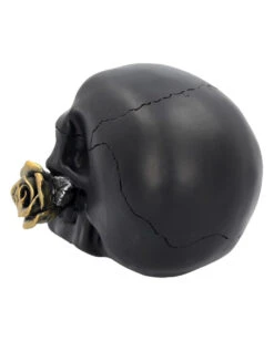 Schwarzer Totenschädel Mit Goldener Rose 15cm 11 Schwarzer Totenschädel Mit Goldener Rose 15cm -Halloween Deko Verkäufe schwarzer totenkopf mit goldener rose black skull with golden rose gothic deko gothic totenkopf 54621 04