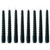 Gedrehte Tafelkerzen Schwarz 8er Pack -Halloween Deko Verkäufe spitzkerzen gedreht schwarz 8er set gothic tafelkerzen halloween dekoration 28147