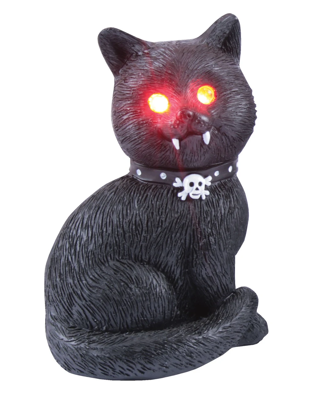 Gothic Katze Mit Roten LED Augen 3 Gothic Katze Mit Roten LED Augen
