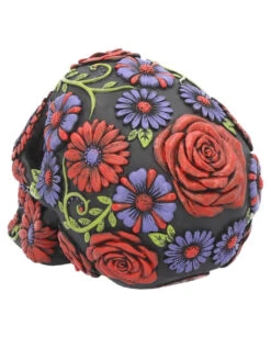 Sugar Skull Mit Blütenmuster -Halloween Deko Verkäufe sugar skull mit blueten ornament sugar skull mit bluetenmuster sugar bloom skull 39199 04