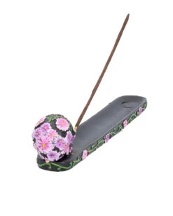 Sugar Skull Mit Blumen Räucherstäbchen Halter -Halloween Deko Verkäufe sugar skull mit flowers raeucherstaebchen halter sugar skull with flowers incense burner 50735 05