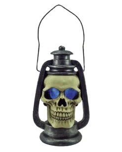 Totenkopf Laterne Mit LED Licht 15cm -Halloween Deko Verkäufe totenkopf laterne totenschaedel lampion halloween lampe horror licht halloween dekoration horror artikel skull lantern 18233 03