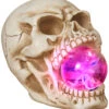 Totenschädel Mit Leuchtender Glaskugel -Halloween Deko Verkäufe totenkopf mit leuchtender glaskugel skull with static lighted magic ball halloween totenschaedel 52533