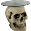 Totenschädel Tisch Mit Glasplatte 56,5cm -Halloween Deko Verkäufe totenkopf tisch mit runder glasplatte totenschaedel tisch mit runder glasplatte skull table with round glass plate 54783 01