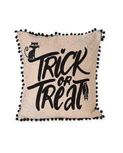Kissen Trick Or Treat Mit Fledermaus & Katze 40x40cm