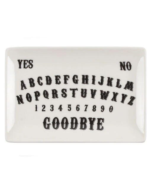Weißes Spirit Board Schmuckschale -Halloween Deko Verkäufe weisses ouija brett schmuckschale whithe spirit board trinket dish 51127 01